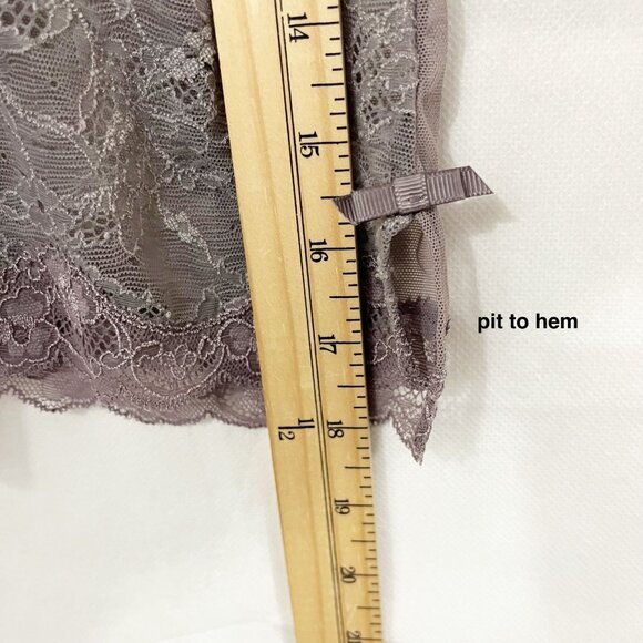 Victoria's Secret Gray Lace Teddy Dress Mini Lingerie - Size Medium - Picture 8 of 8